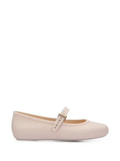 Melissa Soft Buckle-fastening Ballet Flats In Pink