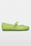 Melissa Soft Jelly Ballerina Flat In Green/beige, Women's At Urban Outfitters