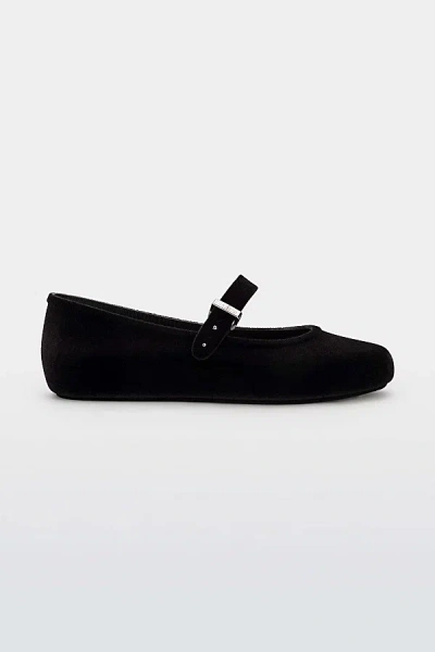 Melissa Soft Velvet Ii Ballerina Flat In Black, Women's At Urban Outfitters