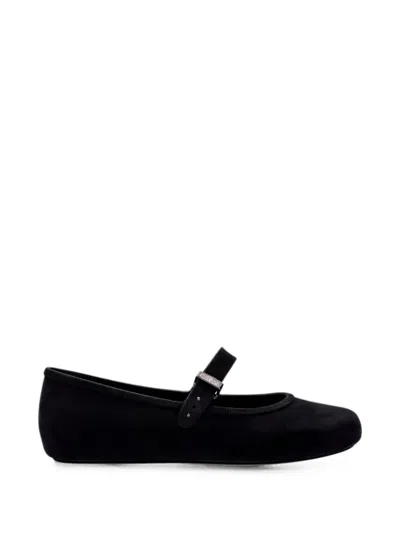 Melissa Soft Velvet-effect Buckle-fastening Ballet Flats In Animal Print