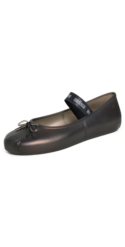 Melissa Sophie Ad Ballet Flats Pearly Black