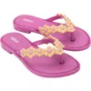 Melissa Spring Flip Flop In Lilac/yellow