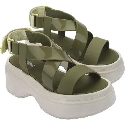 Melissa Stand Platform Sandal In Green