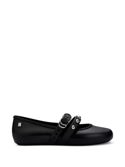Melissa Studded Buckle Ballet Flats In Black