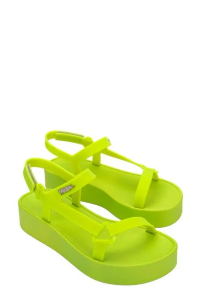 Melissa Sun Downtown Platform Sandal In Green