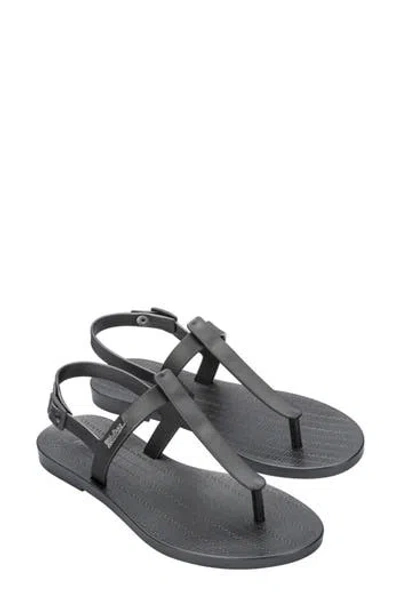Melissa Sun Ventura T-strap Sandal In Graphite