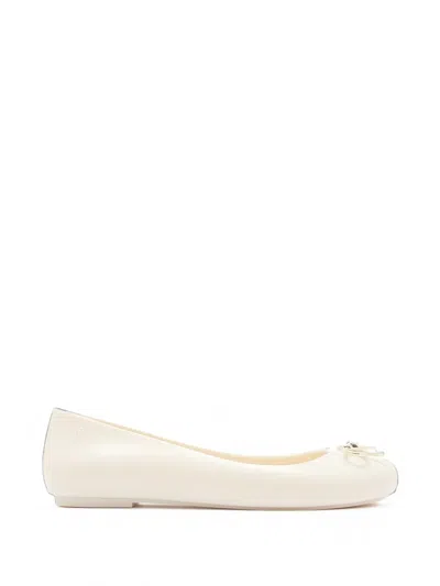 Melissa Sweet Love Bow-detail Ballet Flats In Neutral