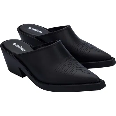 Melissa Texas Mule In Matte Black