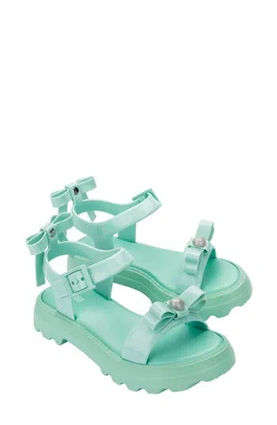 Melissa Town Bow Ankle Strap Platform Sandal In Green