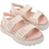Melissa Towny Sandal In Beige/pink