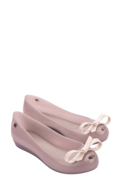 Melissa Ultragirl Bow Iii Flat In Beige