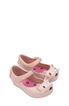 Melissa Kids'  Ultragirl Ii Cat Mary Jane Flat In Pearl Pink