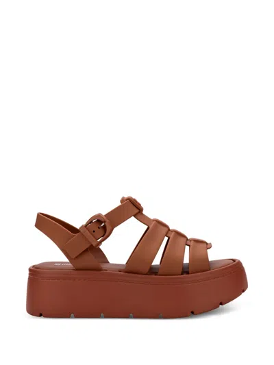 Melissa Up Platform Buckle Sandals In Brown