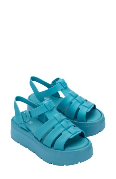 Melissa Up Platform Slingback Fisherman Sandal In Blue