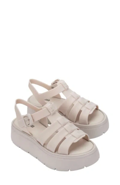 Melissa Up Platform Slingback Fisherman Sandal In Neutral