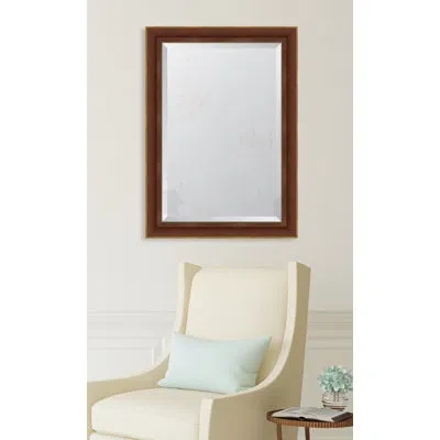 Melissa Van Hise Bead Napa Resin Frame Wall Mirror In Mahogany