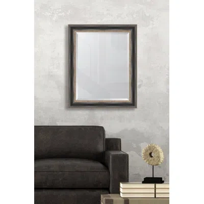 Melissa Van Hise Black With Sliver Embossed Wall Mirror