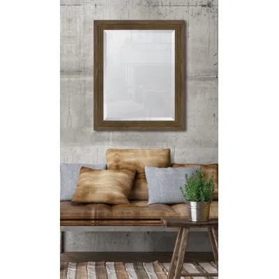 Melissa Van Hise English Resin Frame Wall Mirror In Walnut