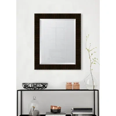 Melissa Van Hise High Gloss Zebra Walnut Resin Frame Wall Mirror
