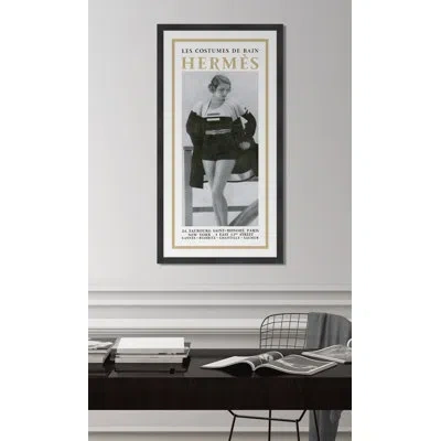 Melissa Van Hise 'les Costumes De Bain Hermes' - Picture Frame Graphic Art Print On Paper In Black;white