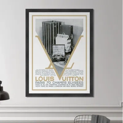 Melissa Van Hise 'louis Vuitton Paris 70 Champs Elysees' - Picture Frame Graphic Art Print On Paper In Black;white