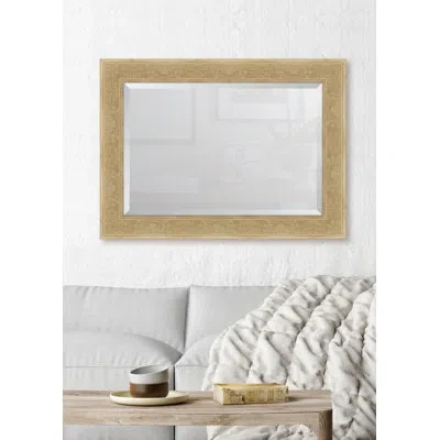 Melissa Van Hise Montecito Ivory Bark Edge Wall Mirror