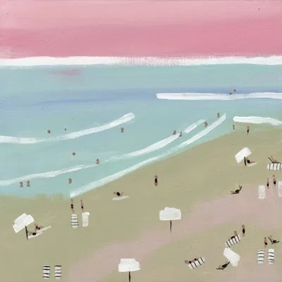 Melissa Van Hise On Canvas In Blue;green;yellow;cream;ivory
