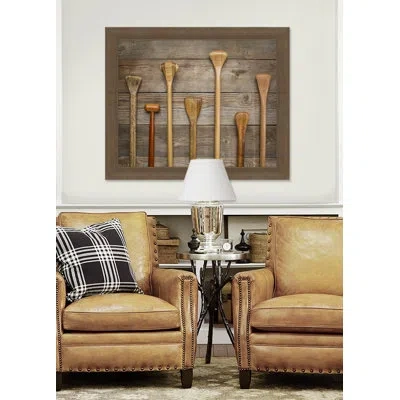Melissa Van Hise Paddles Framed Photographic Print In Beige