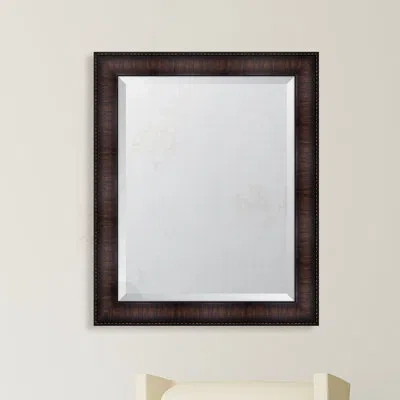 Melissa Van Hise Resin Frame Wall Mirror In Walnut