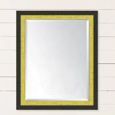 Melissa Van Hise Slate Black And Yellow Wall Mirror