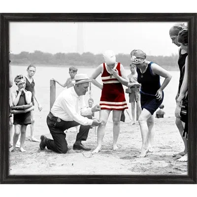 Melissa Van Hise 'the Measure Of A Girl' Framed Photographic Print In Black;white