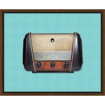 Melissa Van Hise 'vintage Radio Iii' Framed Graphic Art Print In Blue