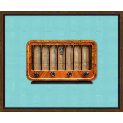 Melissa Van Hise 'vintage Radio Iv' Framed Graphic Art Print In Blue