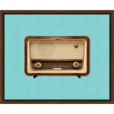 Melissa Van Hise 'vintage Radio Vi' Framed Graphic Art Print In Blue