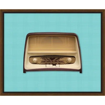 Melissa Van Hise 'vintage Radio Vii' Framed Graphic Art Print In Blue