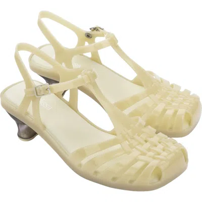 Melissa Vixen Slingback Kitten Heel Sandal In Yellow