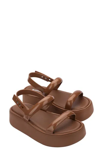 Melissa Wave Platform Sandal In Brown