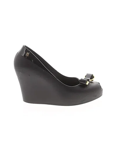 Pre-owned Melissa Wedges In Black