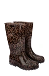 Melissa Welly Leopard-print Boots In Brown