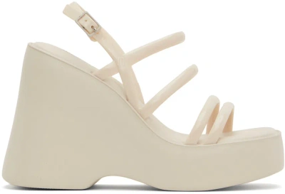 Melissa White Jessie Platform Heeled Sandals In Beige