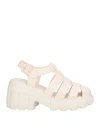 MELISSA MELISSA WOMAN SANDALS BEIGE SIZE 9 PVC - POLYVINYL CHLORIDE