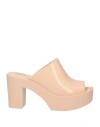 Melissa Beige Mule Heeled Sandals In 01822 Nude