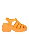 Melissa Woman Sandals Orange Size 10 Pvc - Polyvinyl Chloride