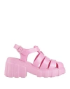 Melissa Megan Platform Fisherman Sandal In Pink
