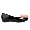 Melissa Women's Black / Pink Ultragirl Classy Ballet Flat - Black , Pink
