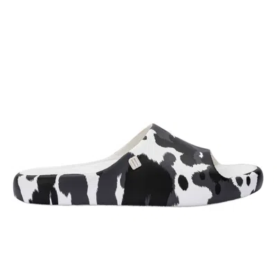 Melissa Women's Black / White Free Print Slide - Black White In Black/white