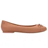 MELISSA WOMEN'S BROWN DOLL V BALLET FLAT - DARK BEIGE