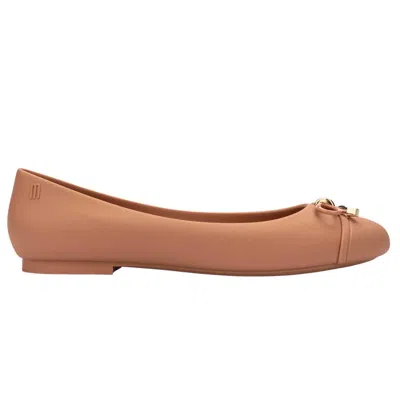 Melissa Women's Brown Doll V Ballet Flat - Dark Beige