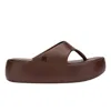 MELISSA WOMEN'S BROWN FREE PLATFORM THONG - BRONZE