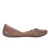 Melissa Campana Papel Jelly Ballerina Flat In Metallic Rose, Women's At Urban Outfitters